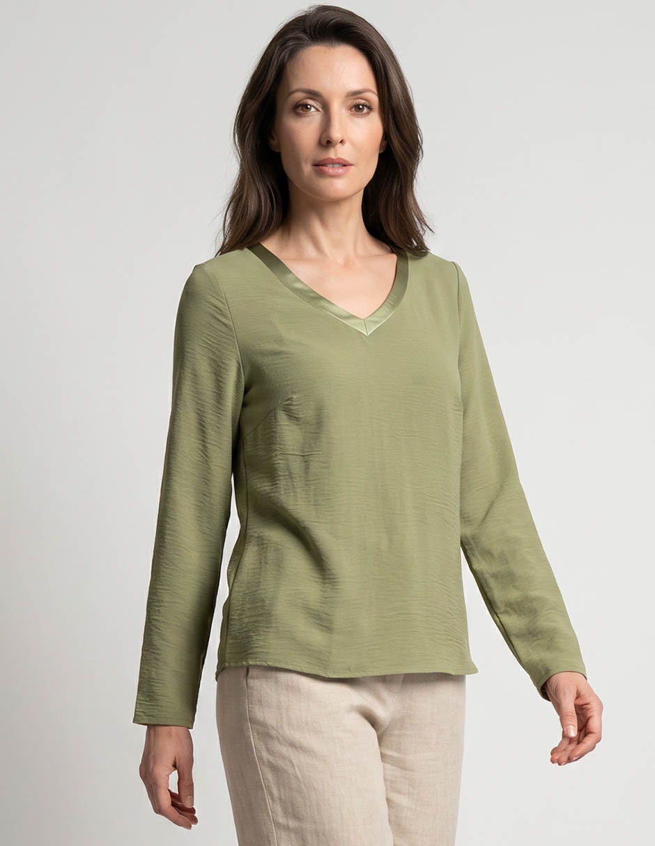 Blusa La Mode manga larga para mujer