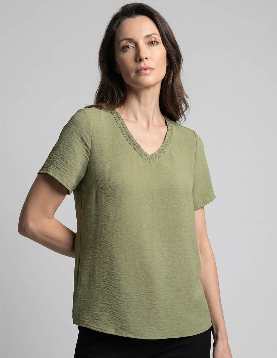 Blusa La Mode manga corta para mujer