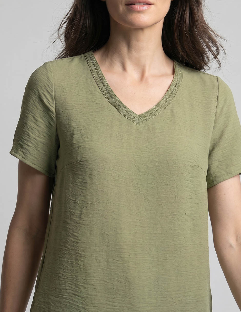 Blusa La Mode manga corta para mujer