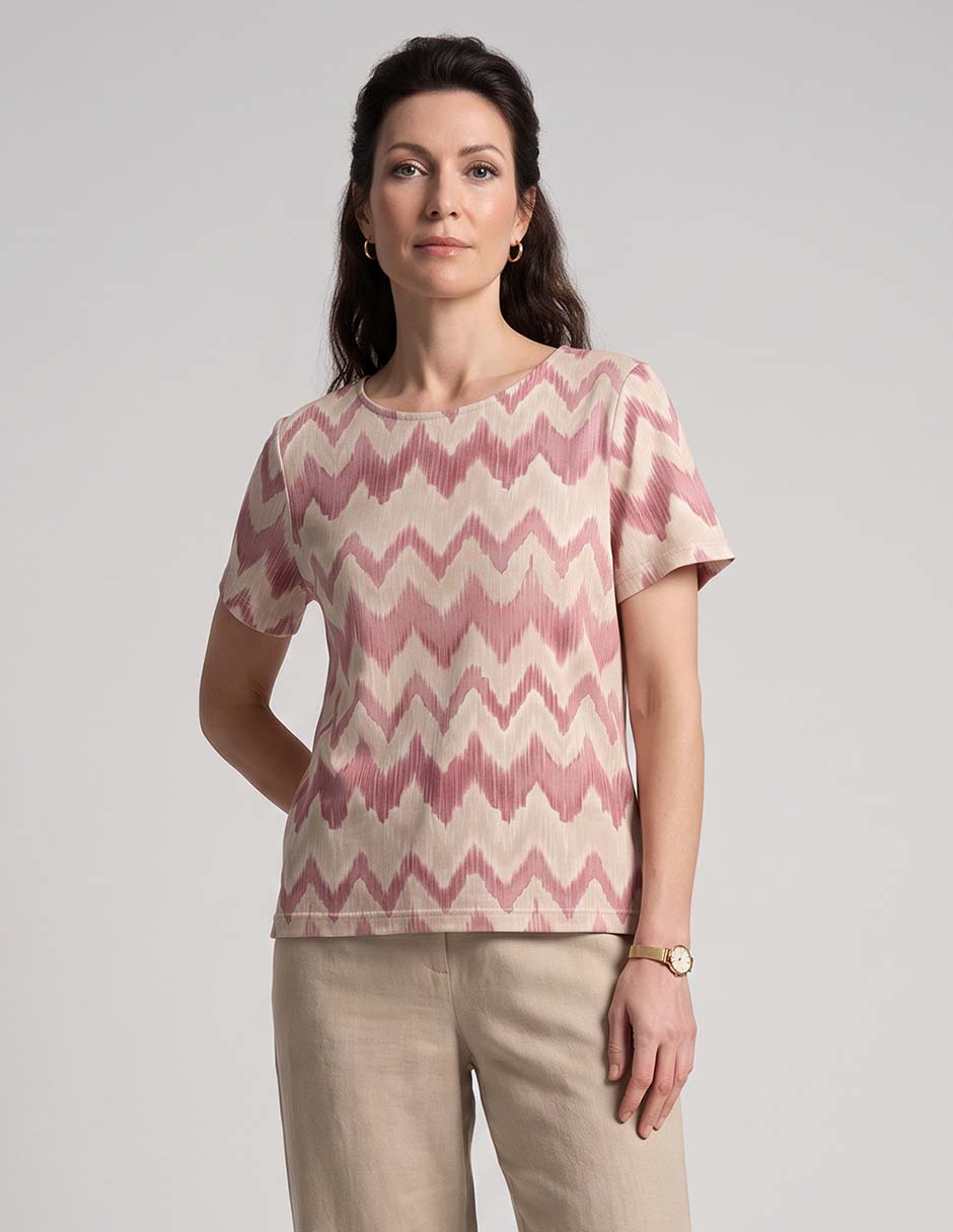 Blusa manga corta para mujer