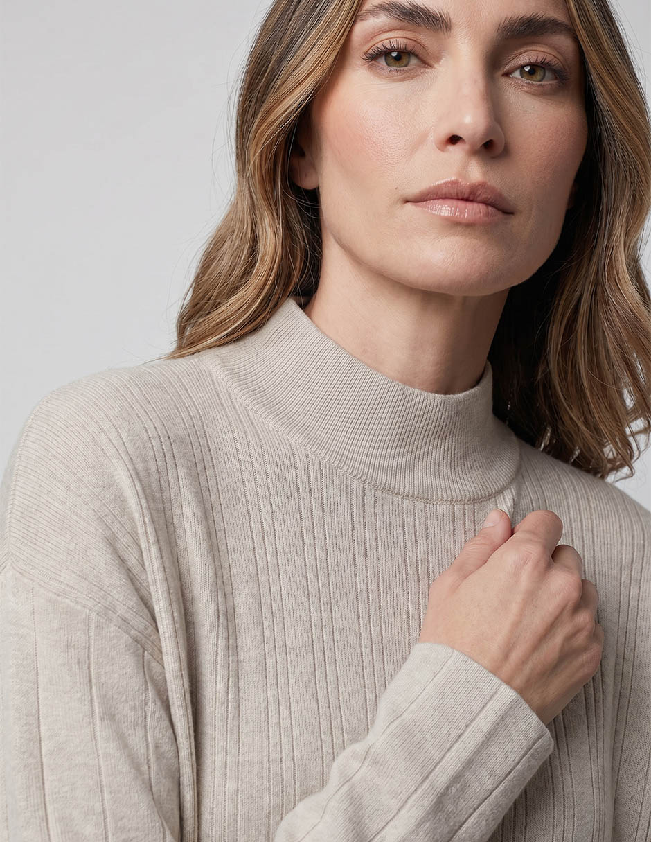 Suéter cuello alto para mujer 2