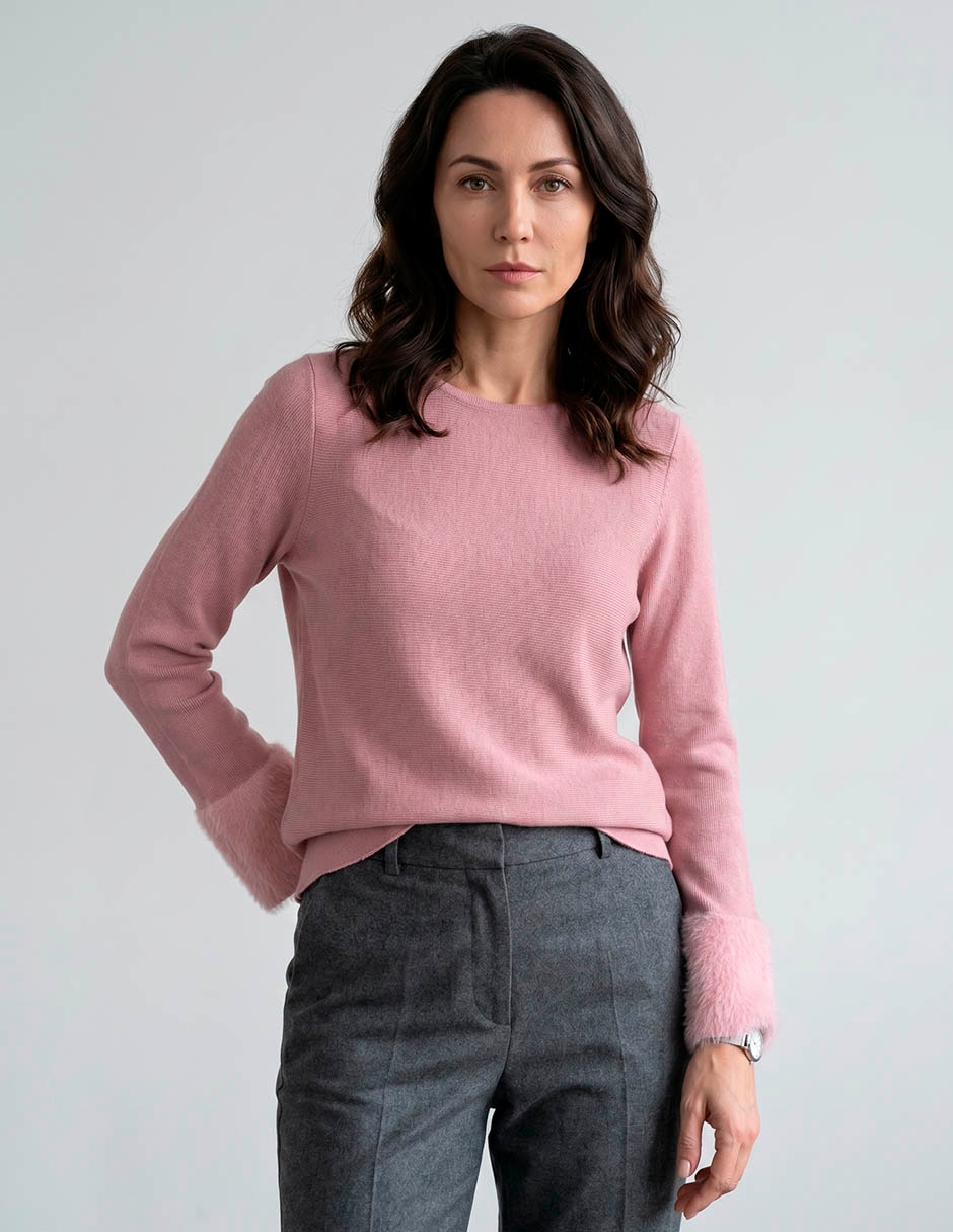 Suéter cuello redondo para mujer Suéter cuello redondo para mujer