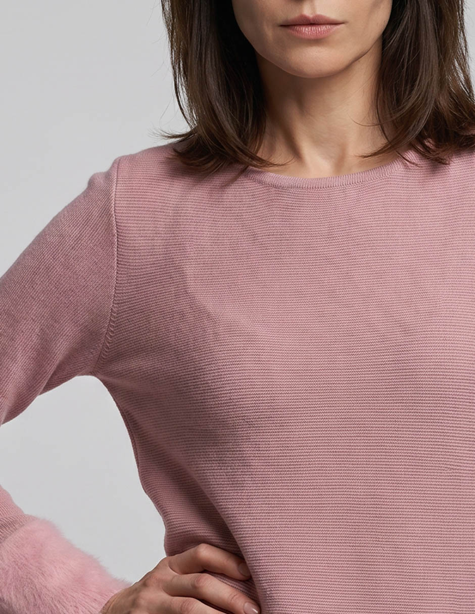 Suéter cuello redondo para mujer 2