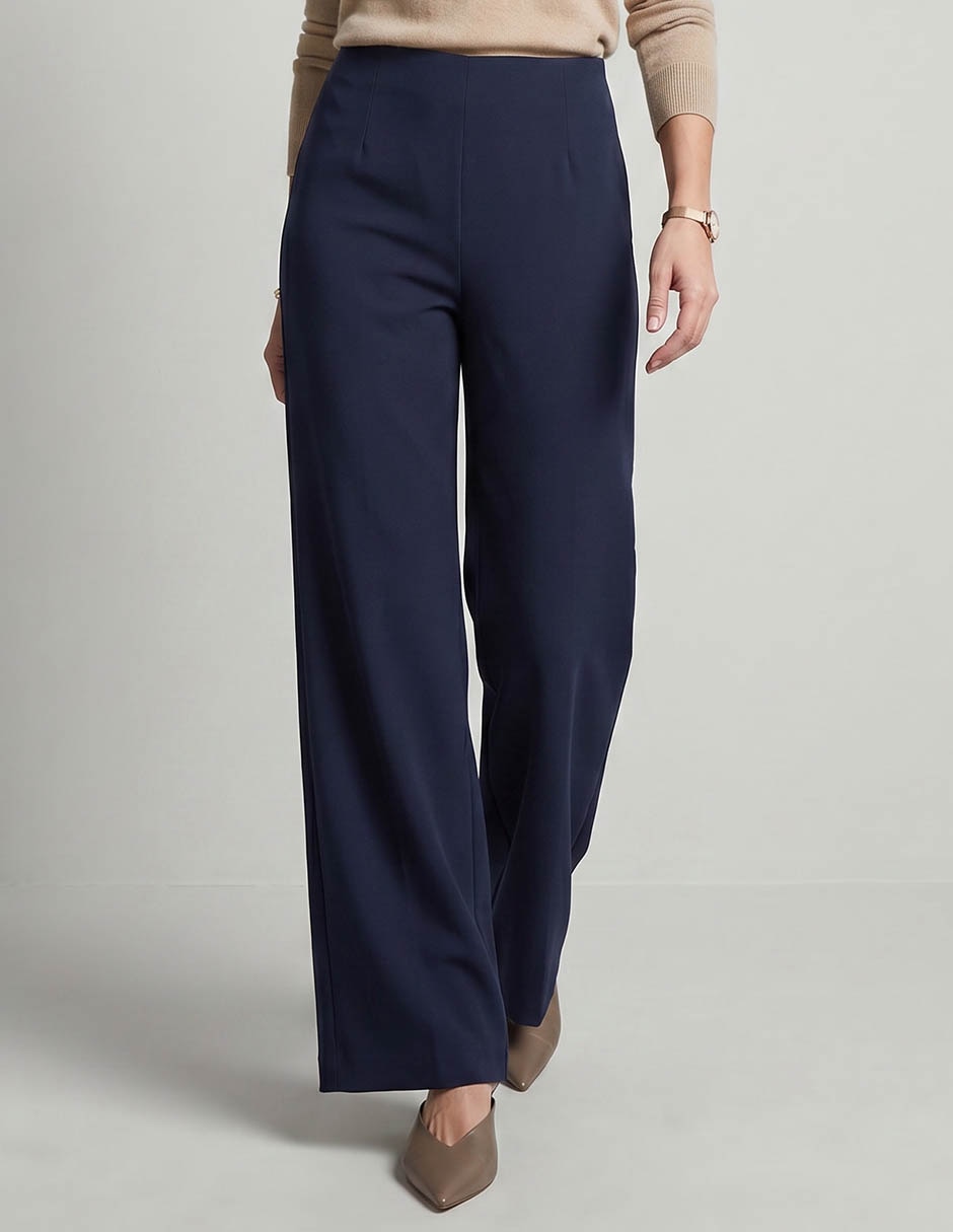 Pantalón de vestir la mode amplio para mujer