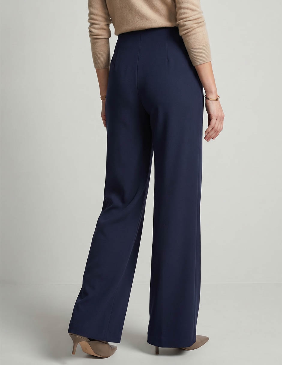 Pantalón de vestir la mode amplio para mujer