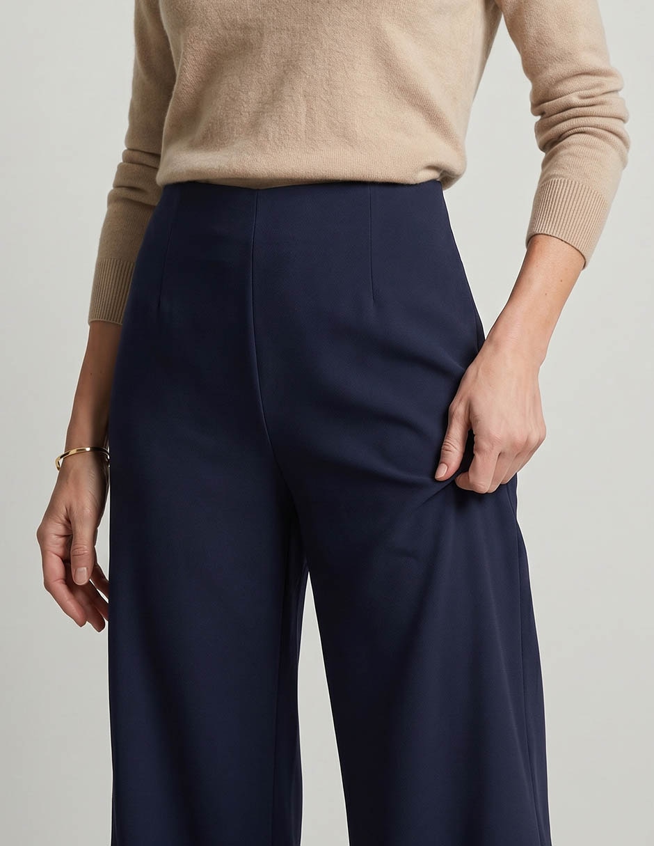 Pantalón de vestir la mode amplio para mujer