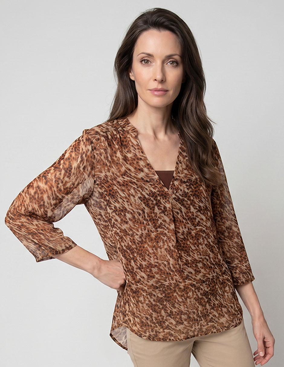 Blusa manga 3/4 para mujer
