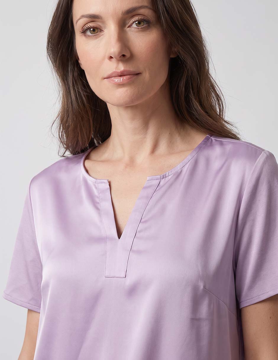 Blusa manga corta para mujer 4