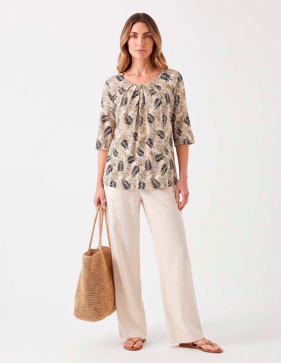 Blusa manga 3/4 para mujer Blusa manga 3/4 para mujer