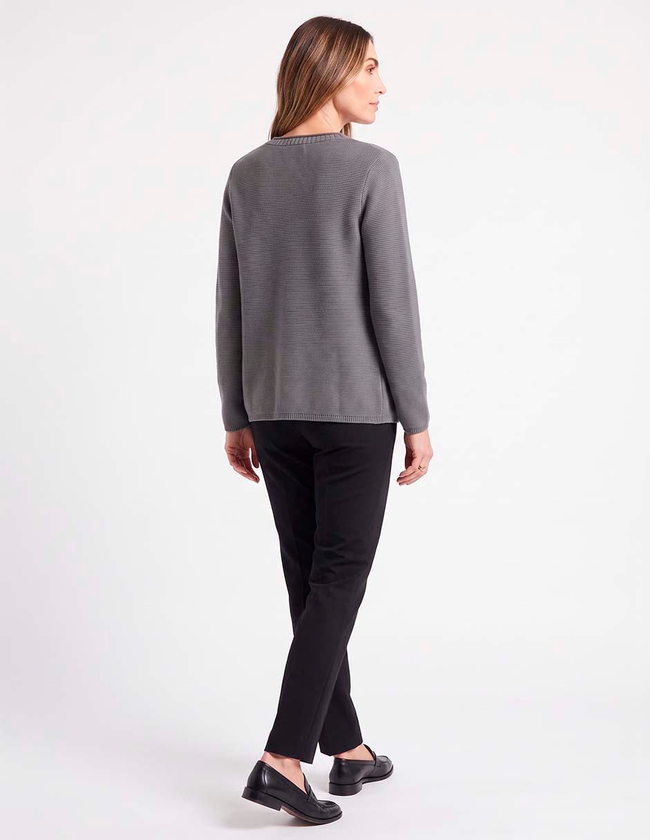 Suéter cuello redondo para mujer 2