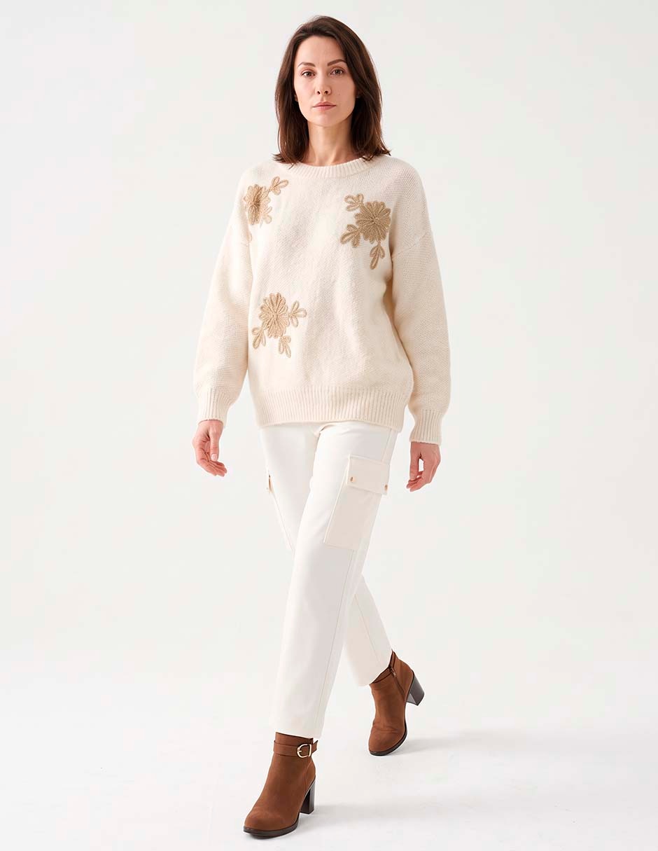 Suéter cuello redondo para mujer 3