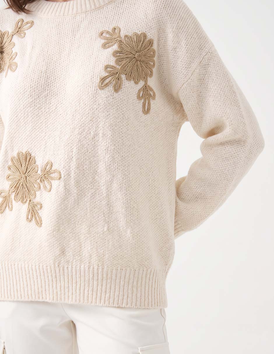 Suéter cuello redondo para mujer 4