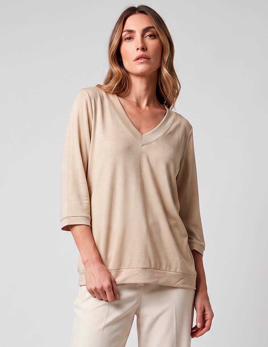 Blusa manga 3/4 para mujer