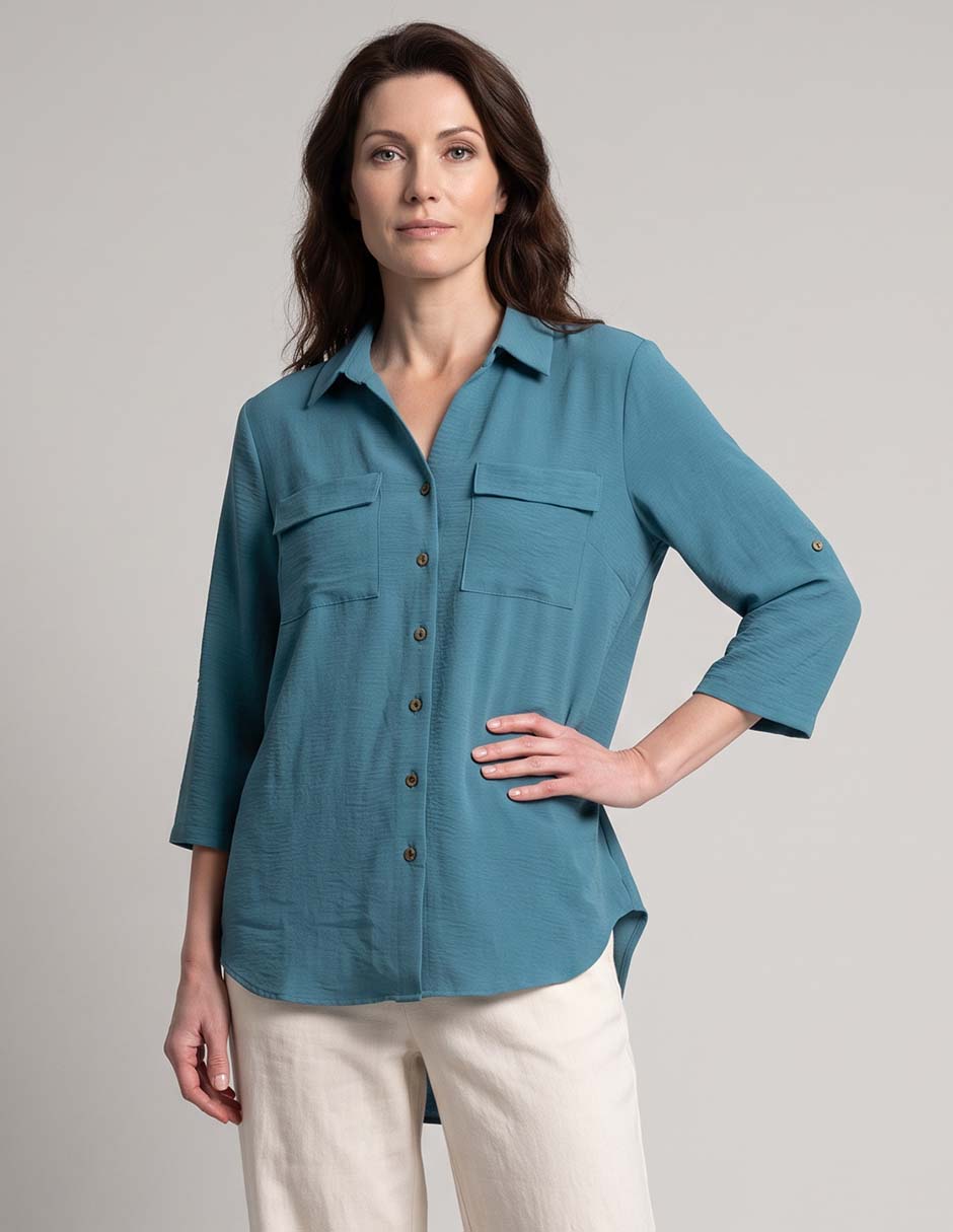 Blusa manga 3/4 para mujer Blusa manga 3/4 para mujer
