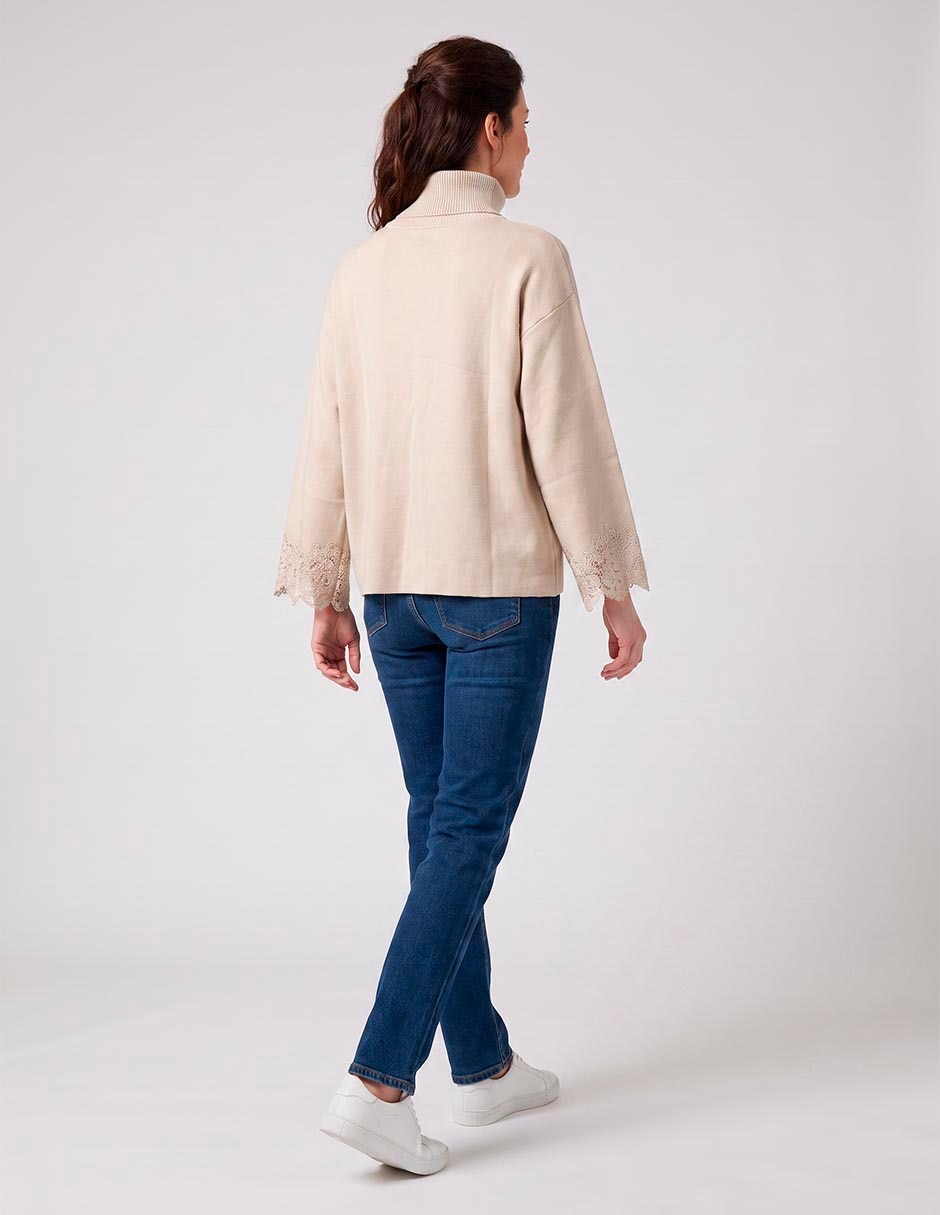 Suéter cuello redondo para mujer 2