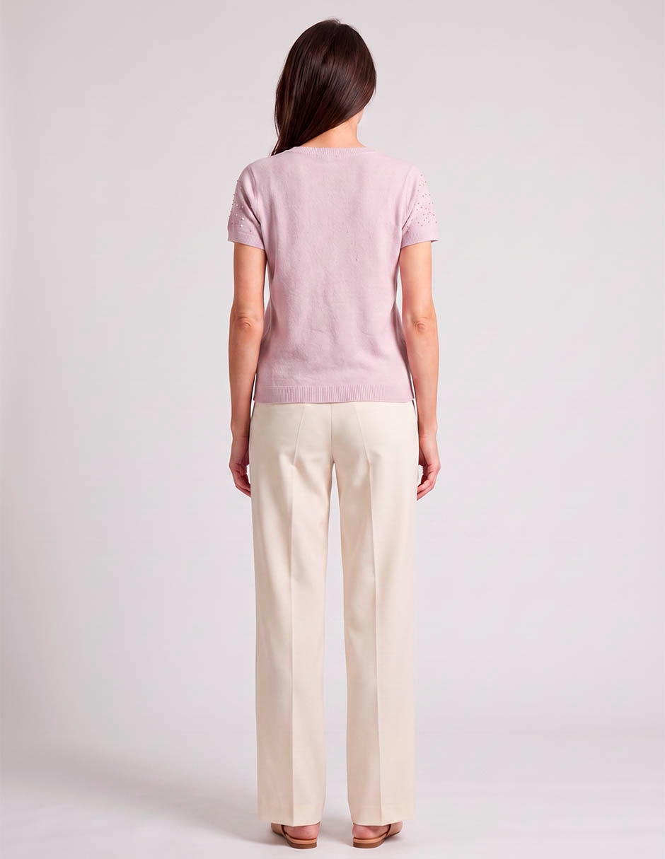 Suéter cuello redondo para mujer 2