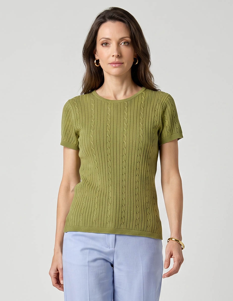 Suéter cuello redondo para mujer 1