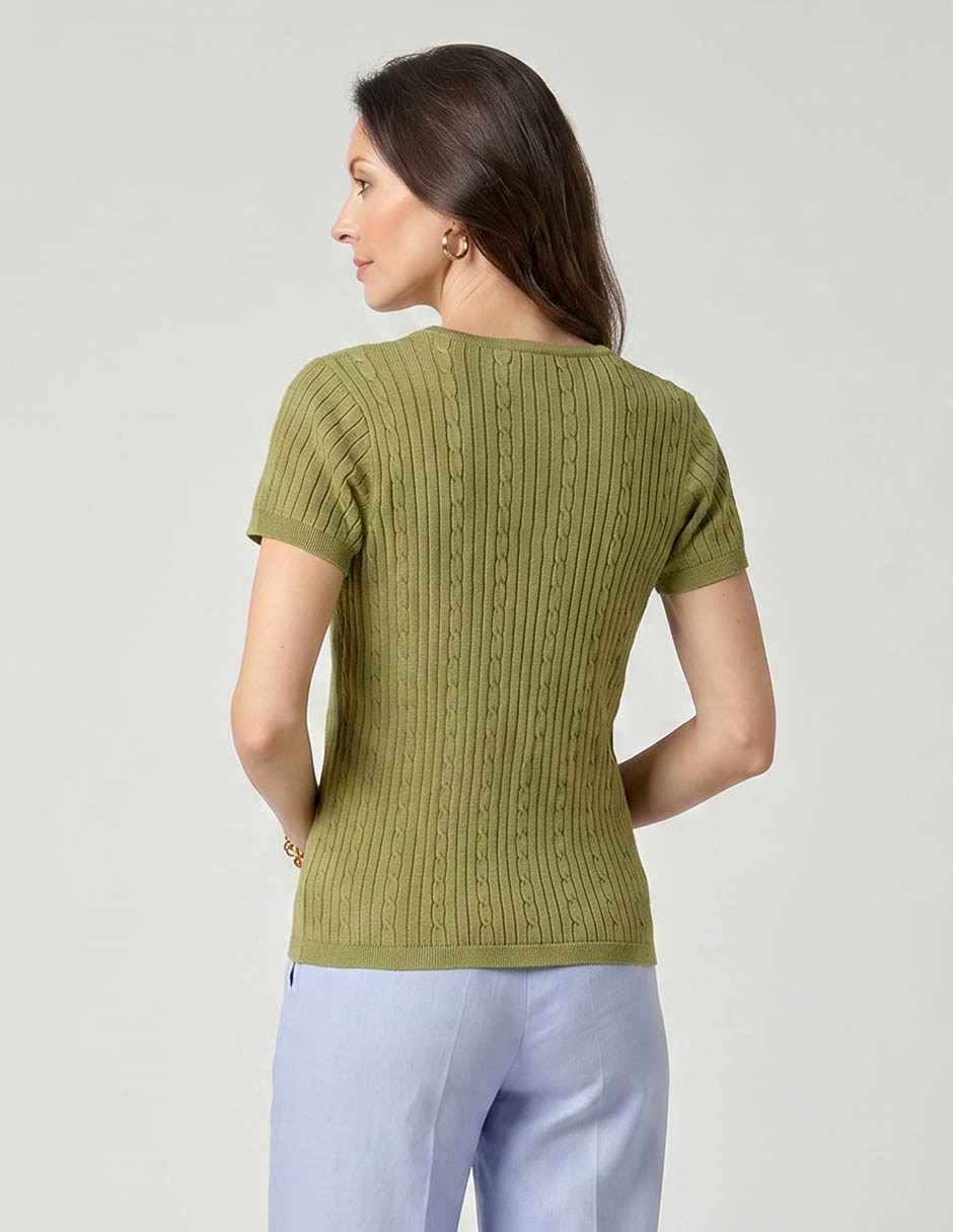 Suéter cuello redondo para mujer 2