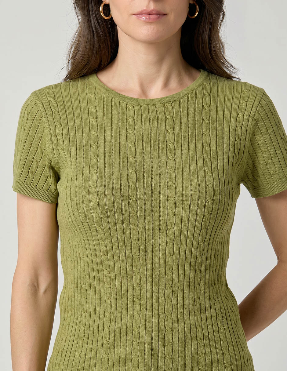 Suéter cuello redondo para mujer 4