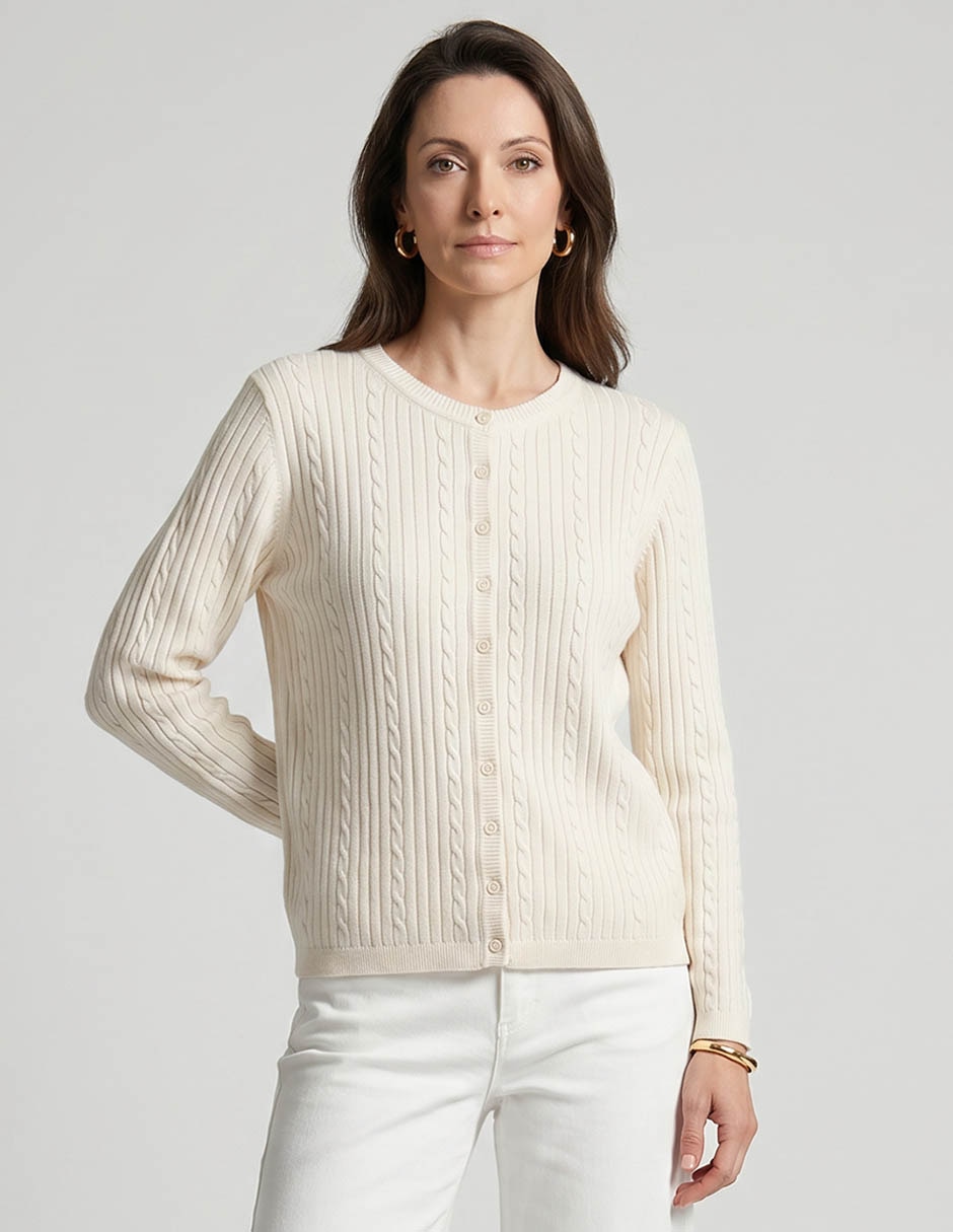 Suéter cuello redondo para mujer