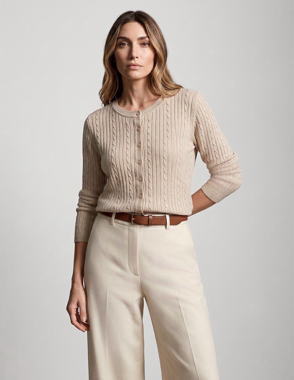 Suéter cuello redondo para mujer 1