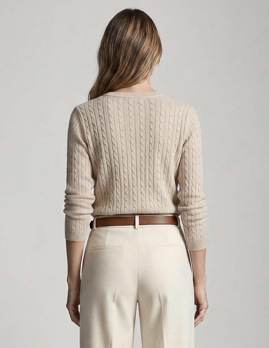 Suéter cuello redondo para mujer 2
