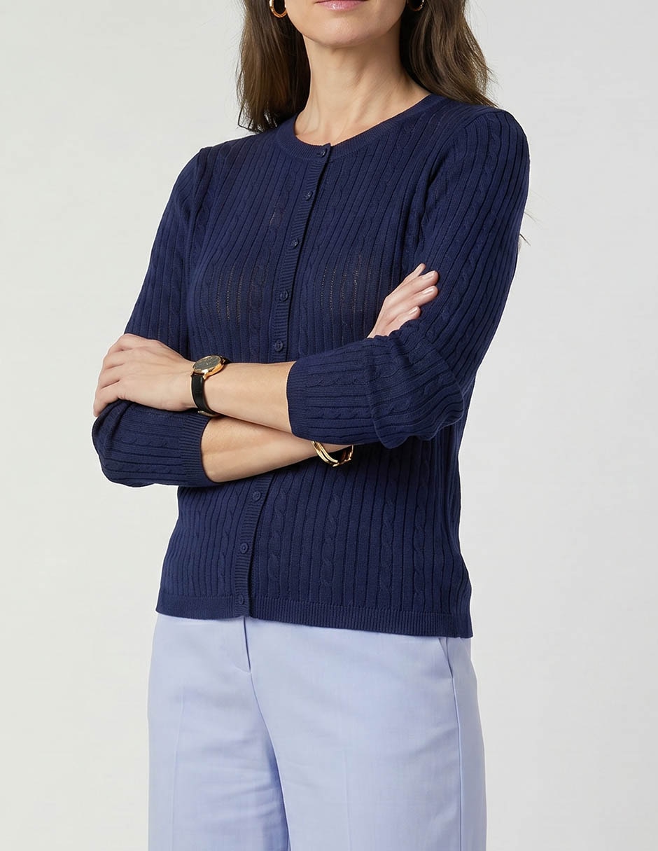 Suéter cuello redondo para mujer 4