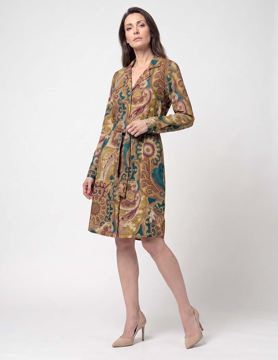 Vestido arriba rodilla casual para mujer 3