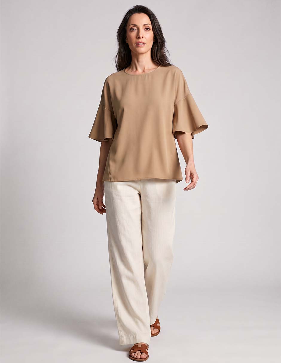 Blusa manga al codo para mujer 3