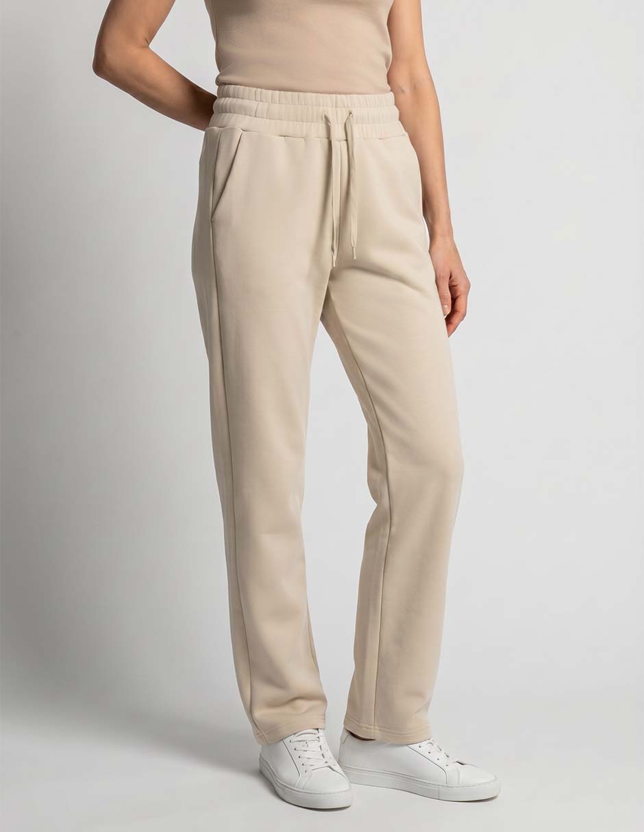 Pants regular con jareta para mujer 1
