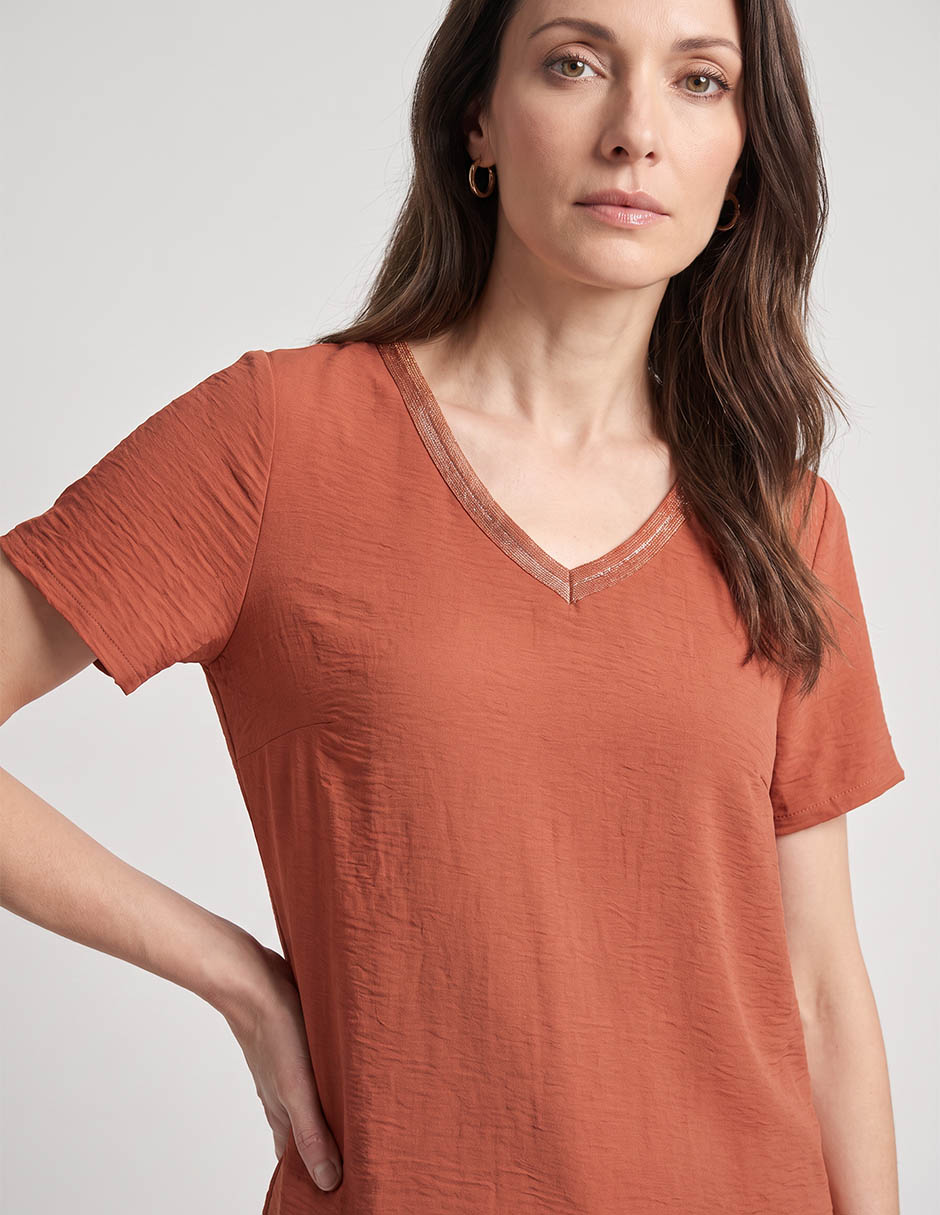 Blusa manga corta para mujer 3
