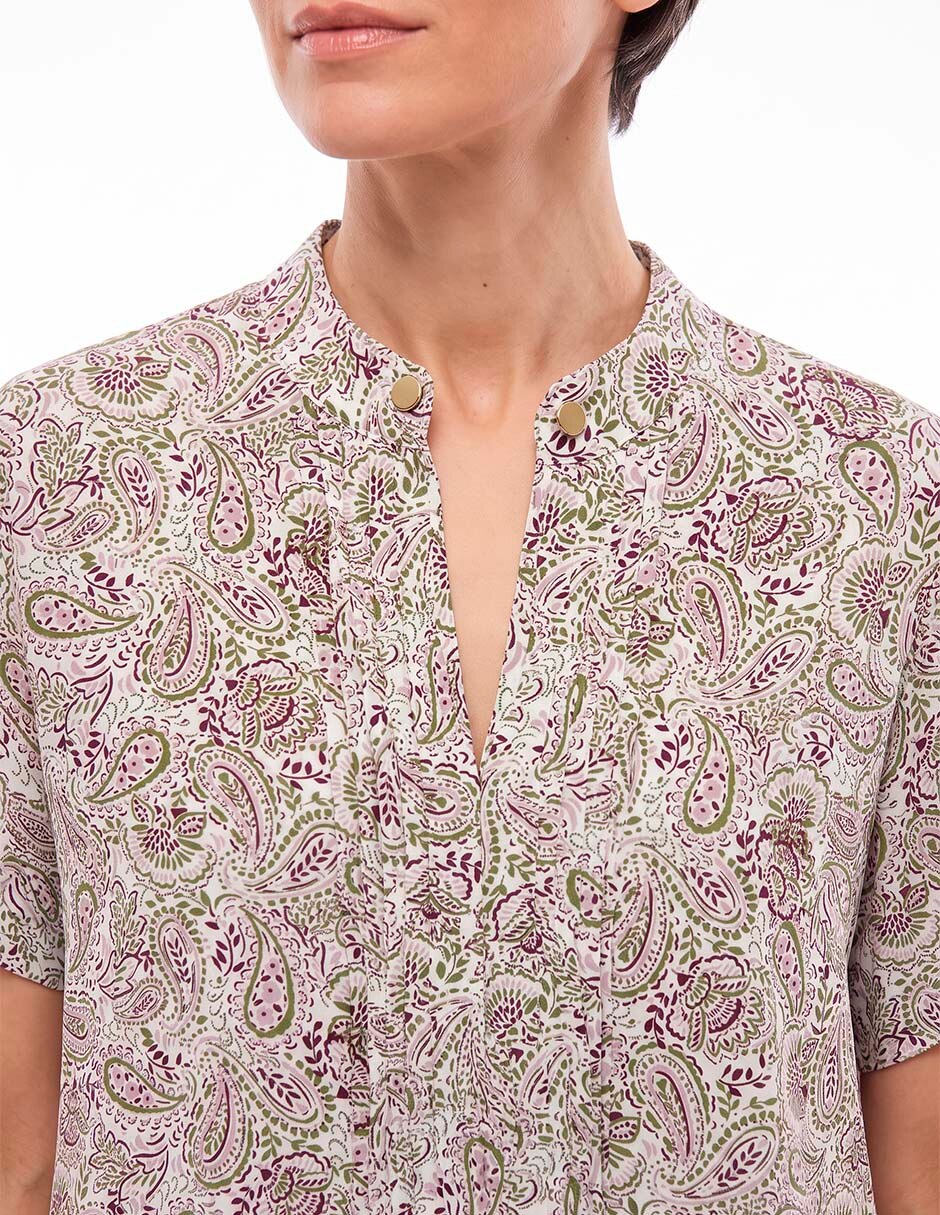 Blusa manga corta para mujer 4