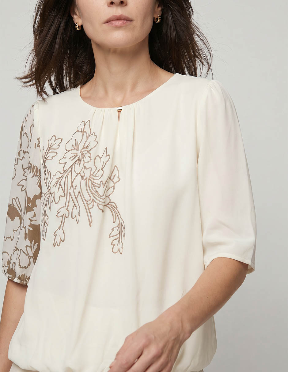 Blusa manga al codo para mujer 3