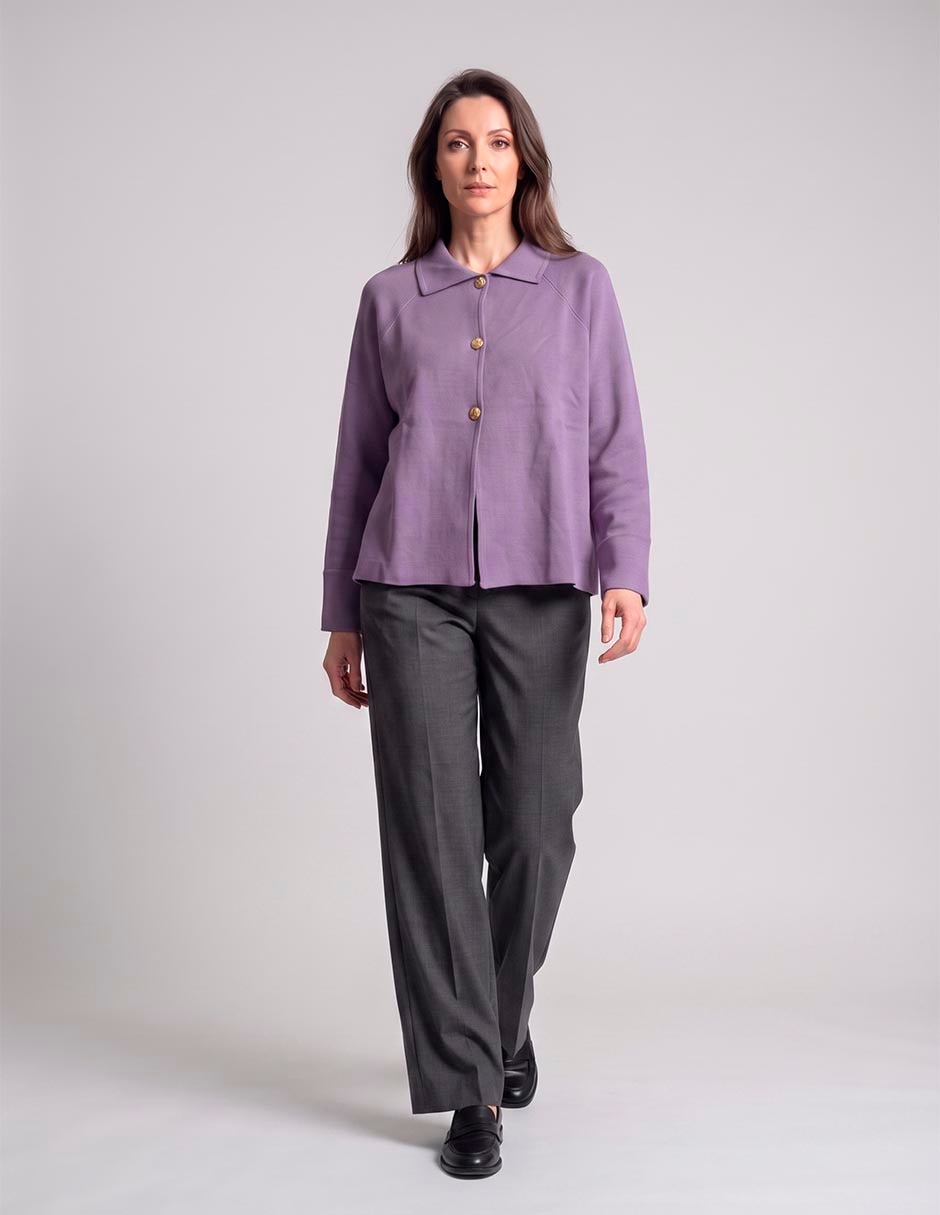 Suéter cuello camisero para mujer Suéter cuello camisero para mujer