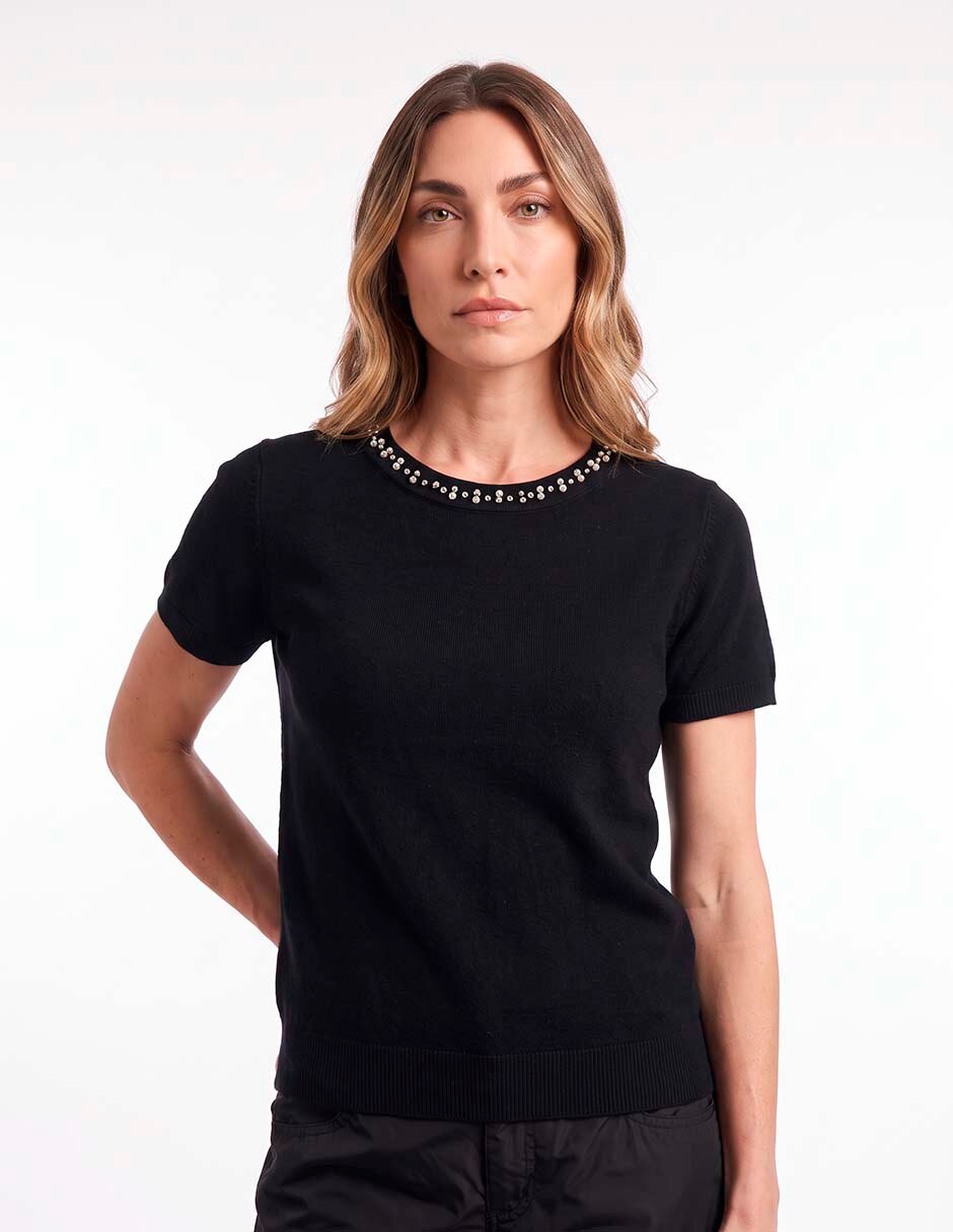 Suéter cuello redondo para mujer 4