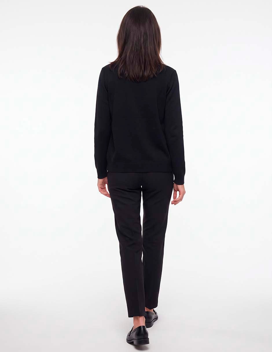 Suéter cuello redondo para mujer 2