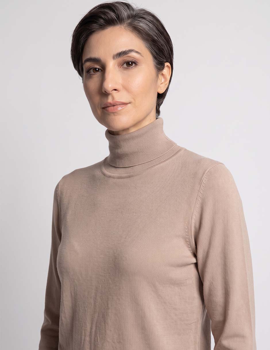 Suéter cuello alto para mujer 2