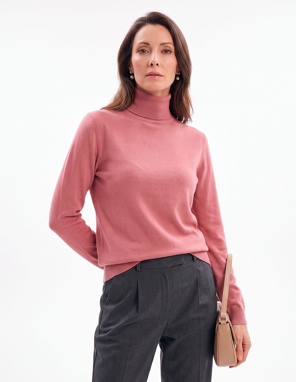 Suéter cuello de tortuga para mujer 1
