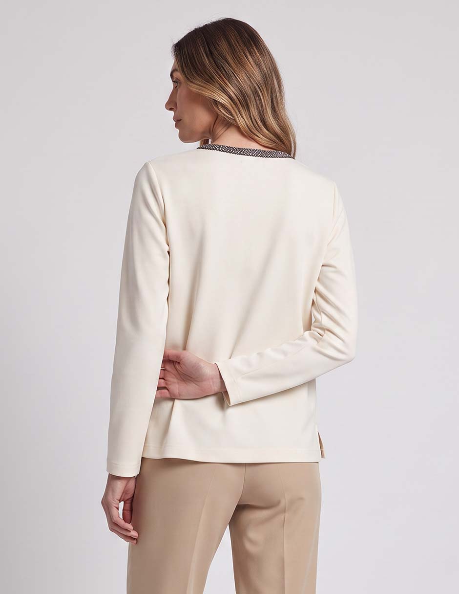 Suéter cuello V para mujer 3