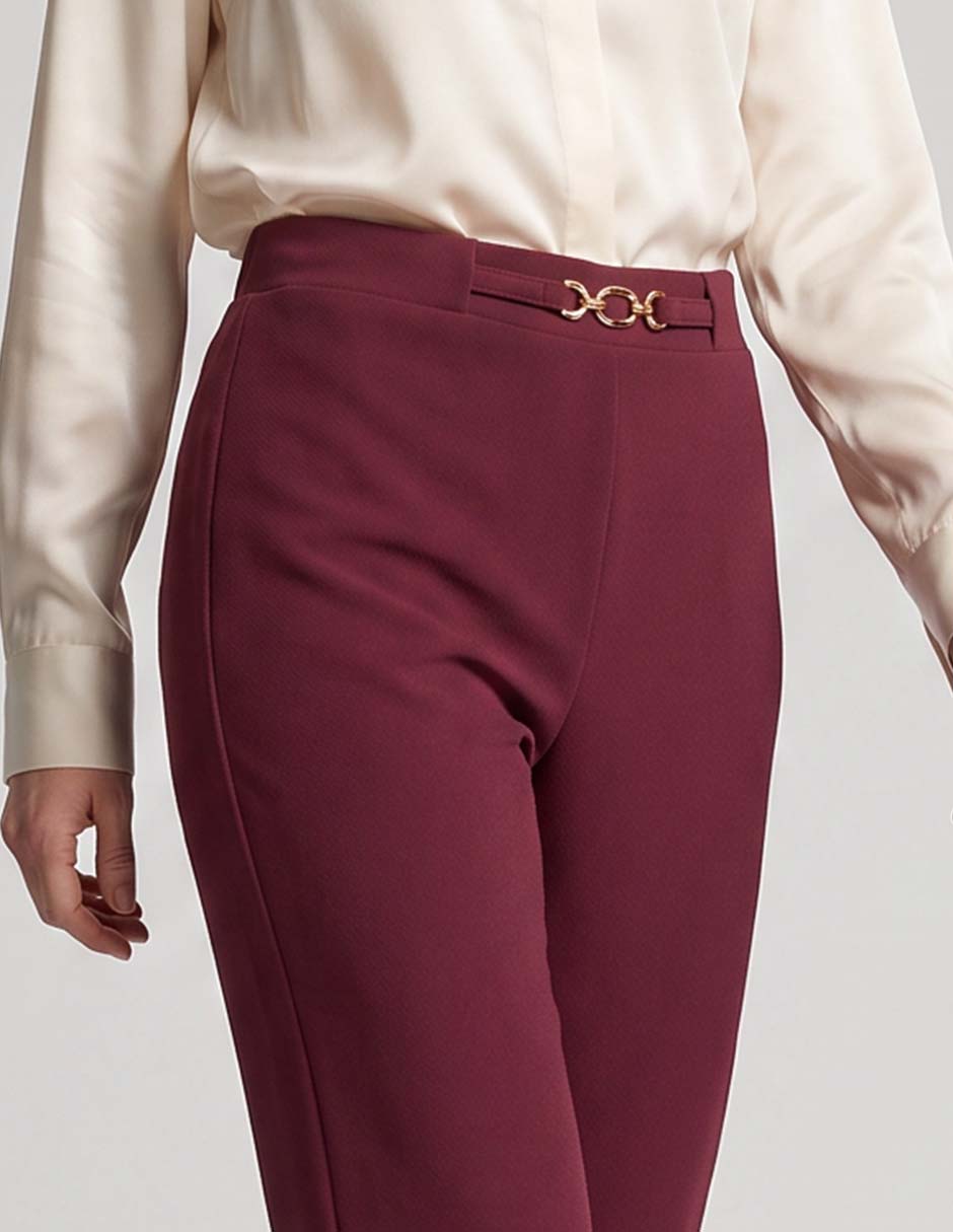 Pantalón de vestir recto para mujer 2