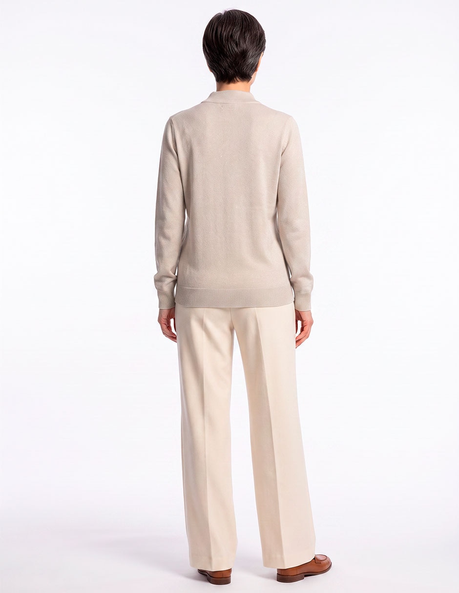 Suéter cuello redondo para mujer 2