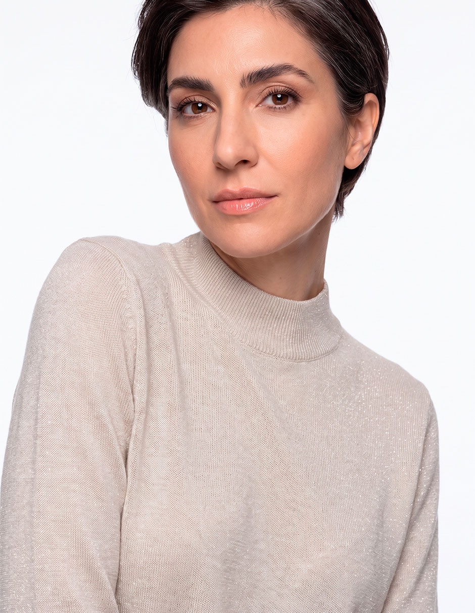 Suéter cuello redondo para mujer 4