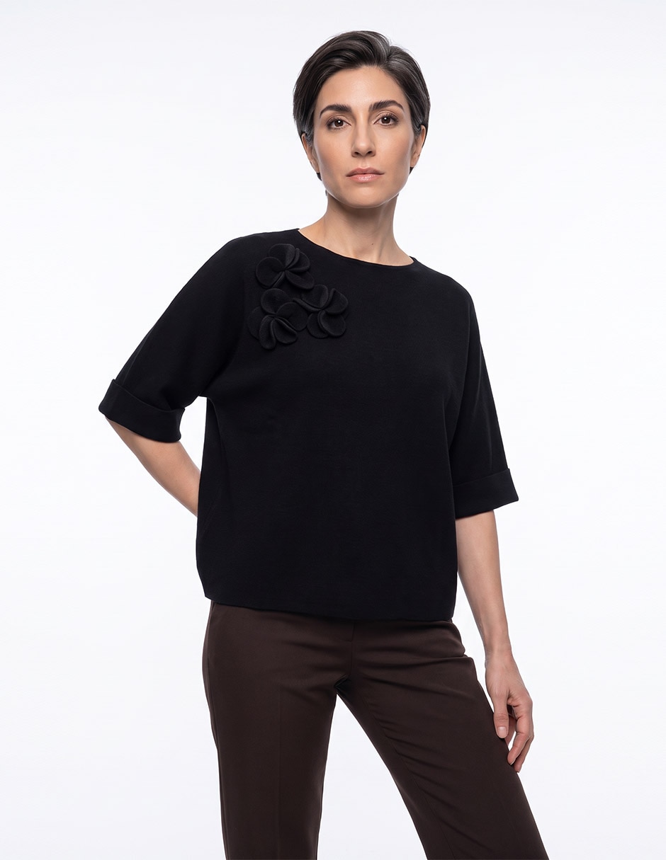 Suéter cuello redondo para mujer Suéter cuello redondo para mujer