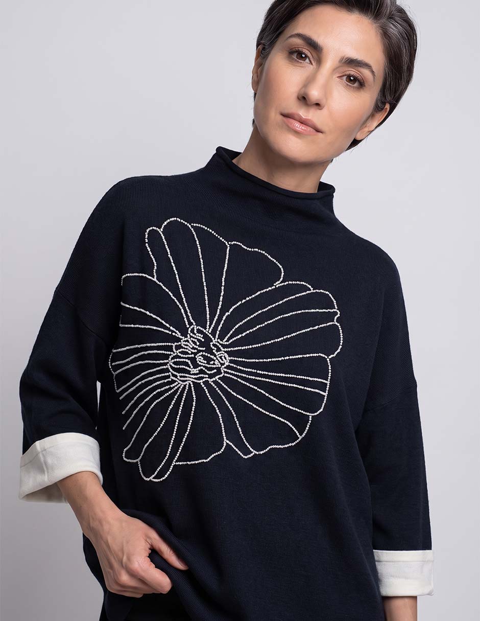 Suéter cuello redondo para mujer 3