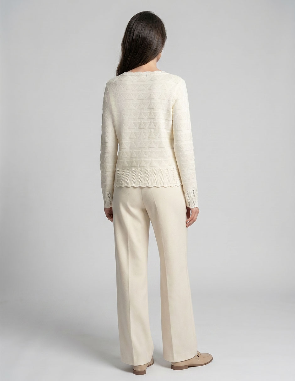 Suéter cuello redondo para mujer