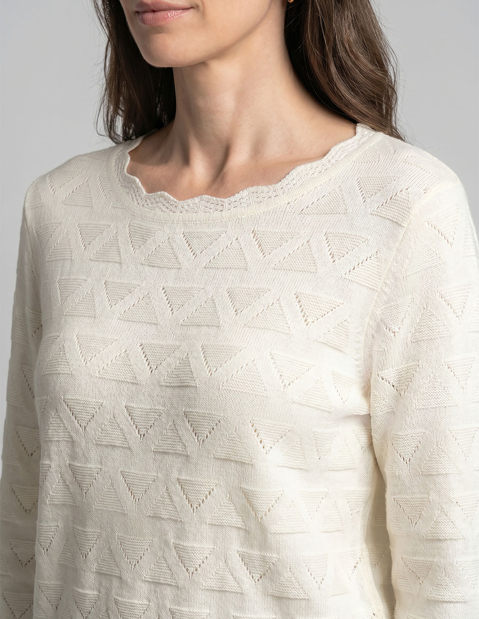 Suéter cuello redondo para mujer