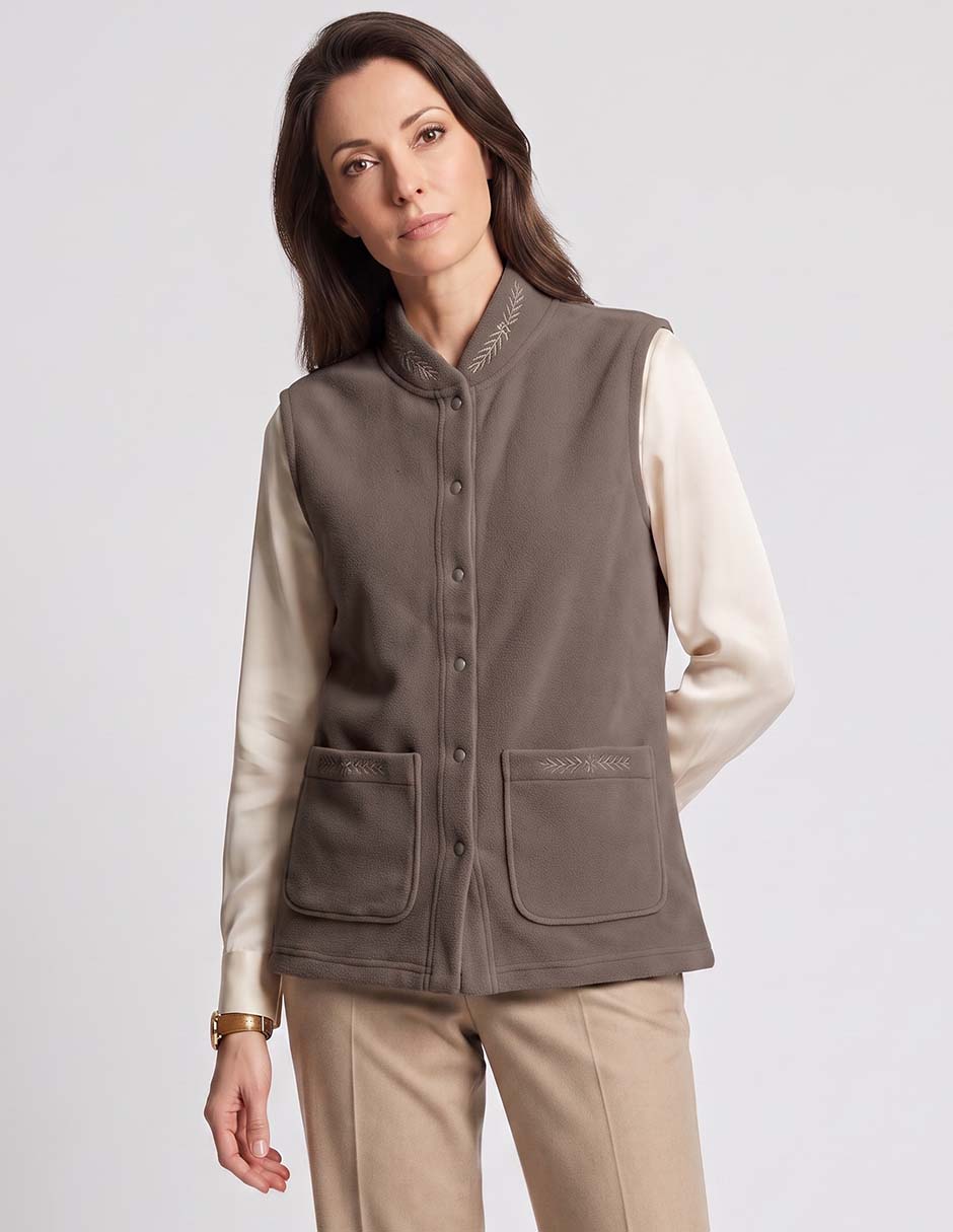 Chaleco de polar fleece para mujer Chaleco de polar fleece para mujer