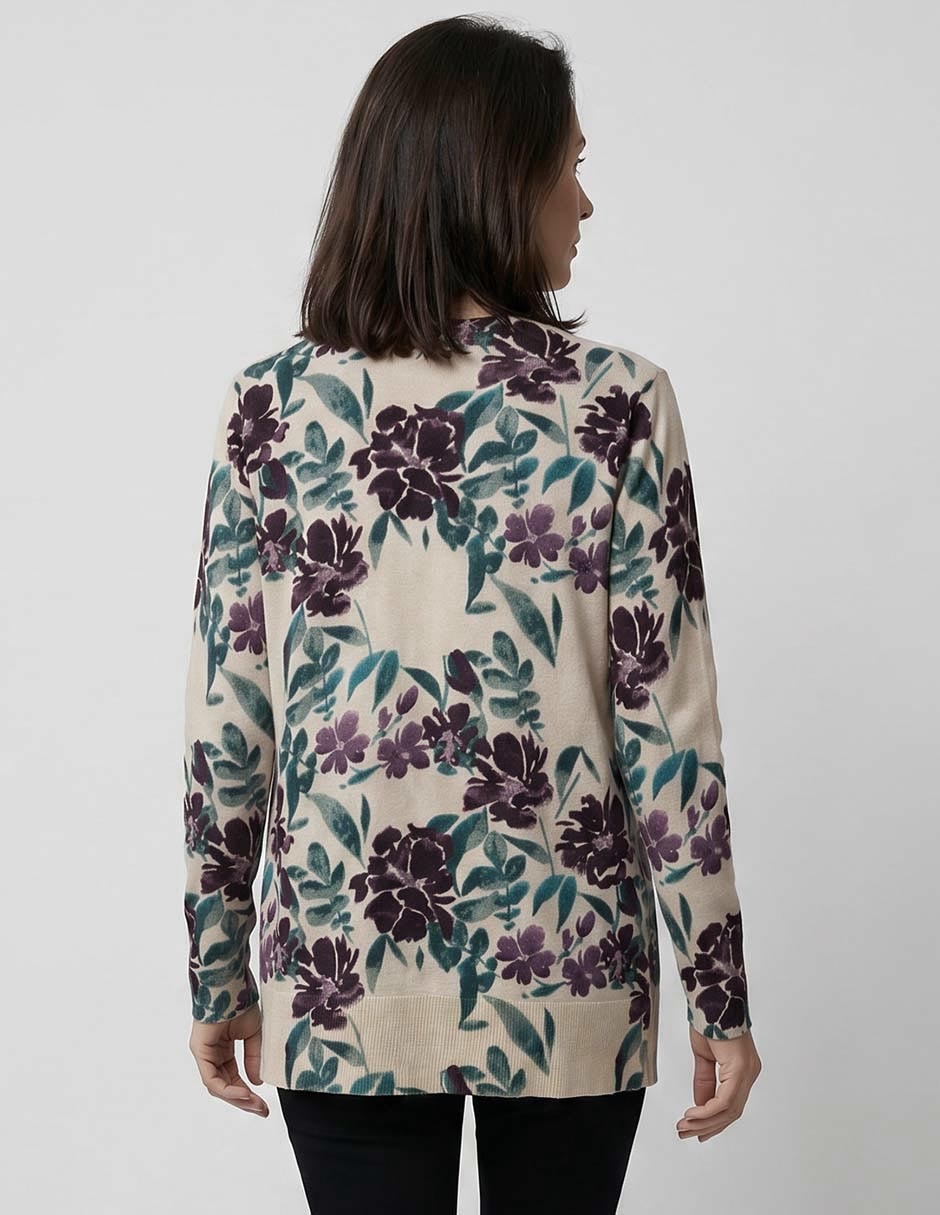 Suéter cuello v para mujer 2