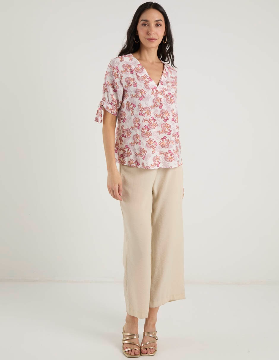 Blusa manga corta para mujer 4