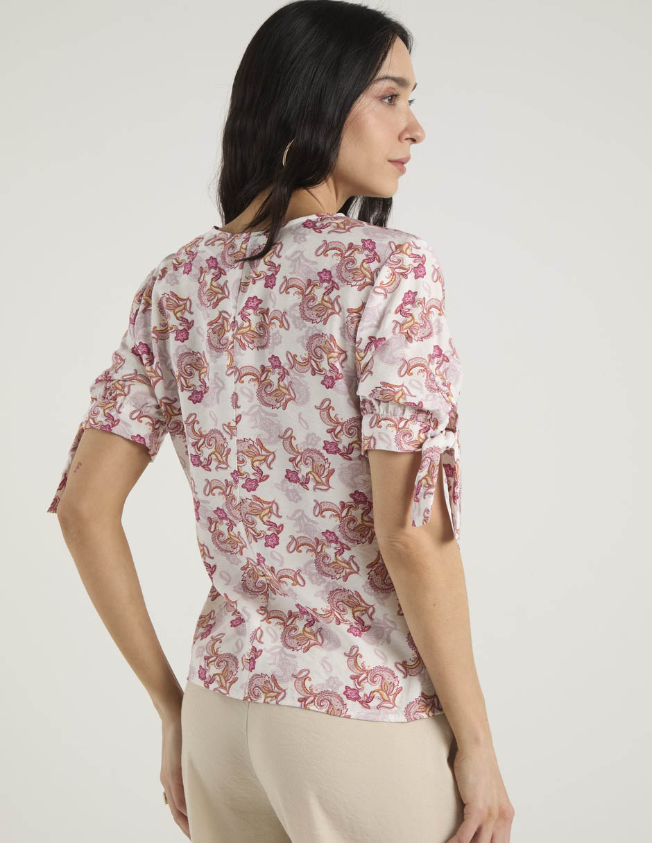 Blusa manga corta para mujer 7